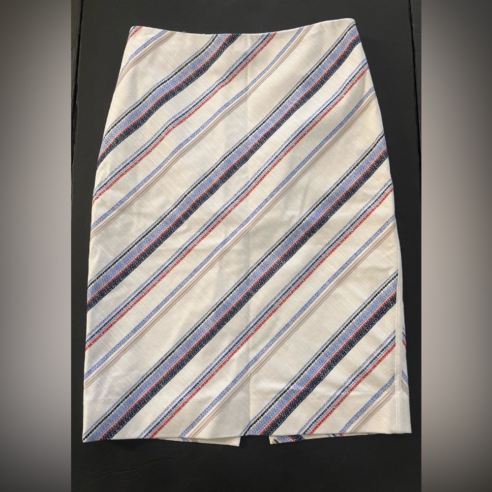 White House Black Market Pencil Skirt Red White Blue Nantucket Women’s Size 0